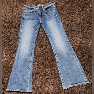 American Eagle Girl Next Door Size 6 Short Super Stretch Flare Leg Denim Jeans